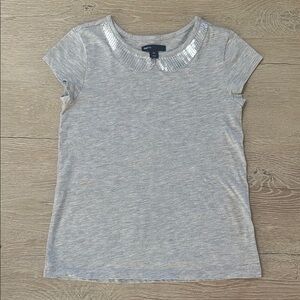 GAP Light Gray Tee with Sequin Detail